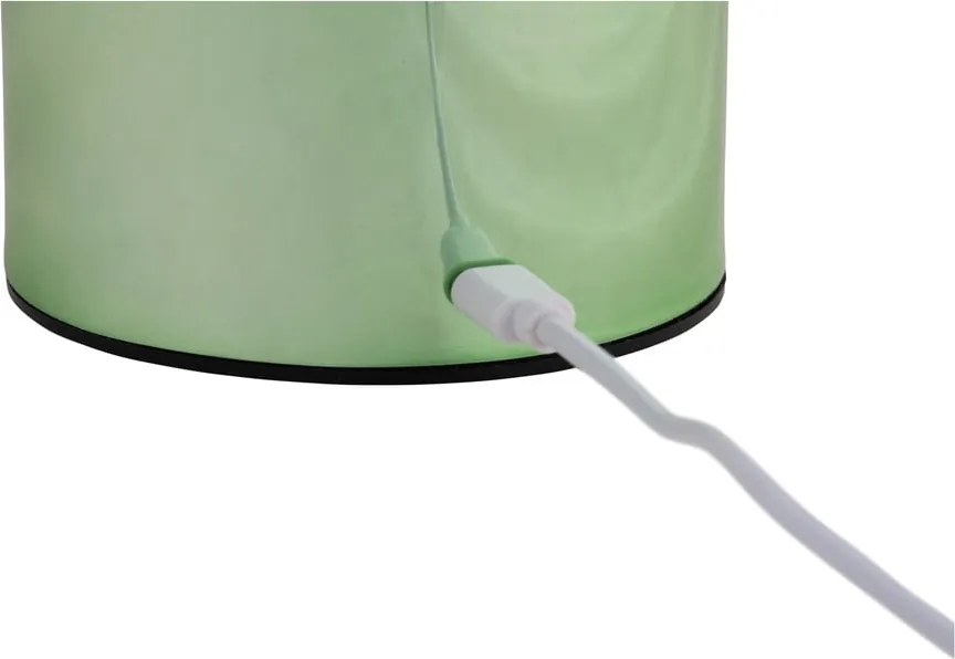 Lampada da tavolo a LED verde chiaro con paralume in metallo (altezza 14 cm) Impetu - Leitmotiv