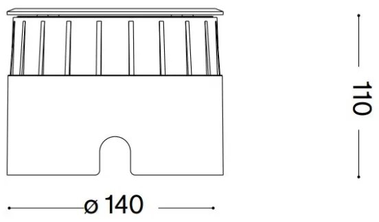 Ideal Lux- Lampada LED segnapasso FLOOR LED/12W/230V diametro 14 cm CRI 90 IP67 cromo
