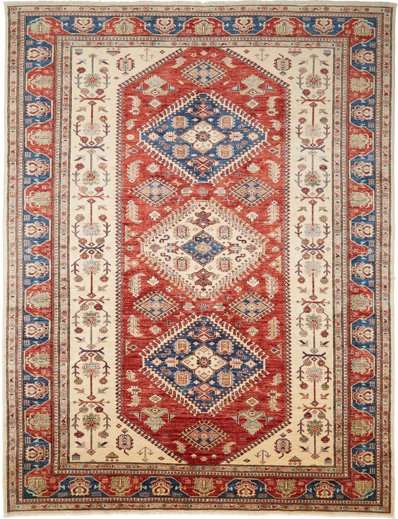 Kazak Tappeto orientale 270 x 210 Rosso (Pakistan) Annodato A Mano