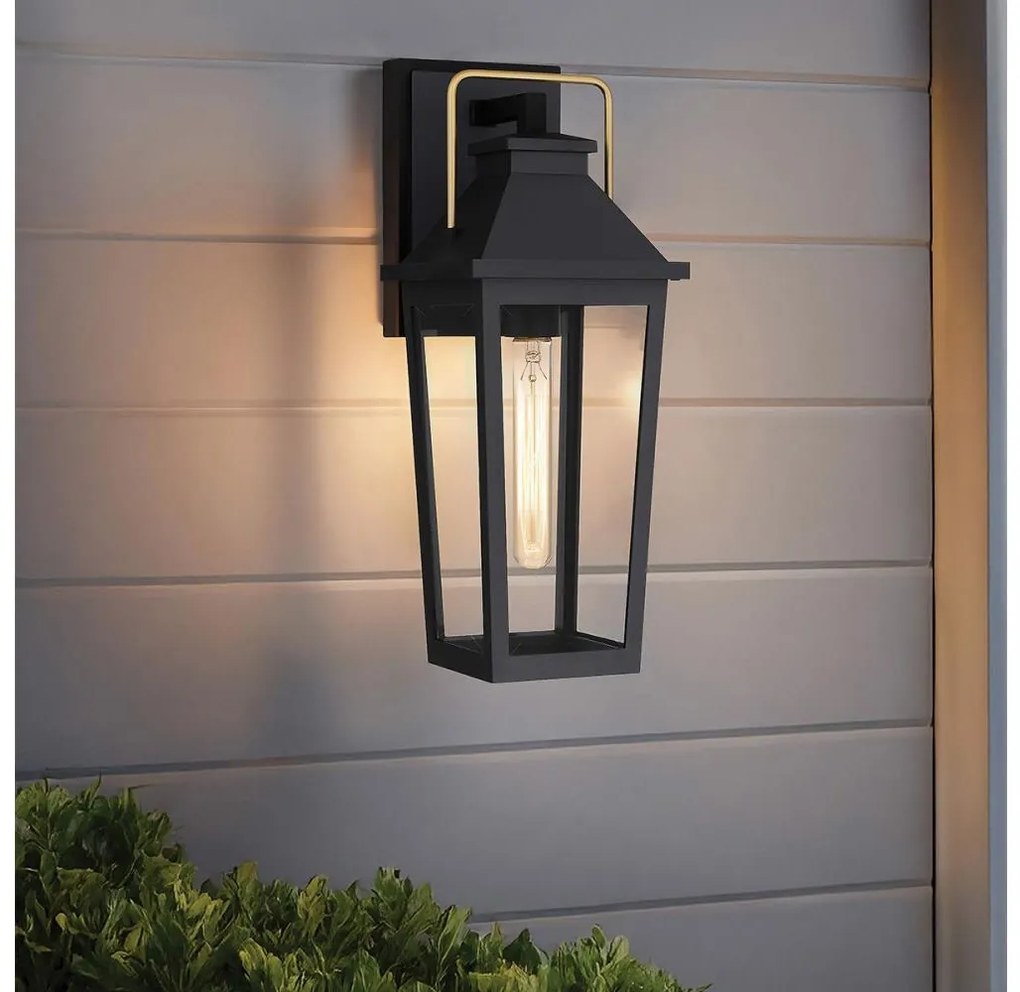 Quoizel QZ-BUCKLEY-S-MBK - Applique da esterno S BUCKLEY 1xE27/40W/230V IP44