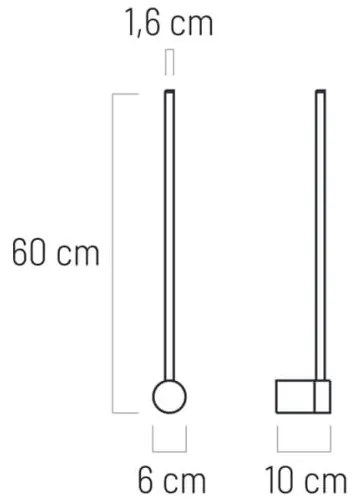 Klausen 141014 - Applique a LED VIZIO LED/7W/230V nero