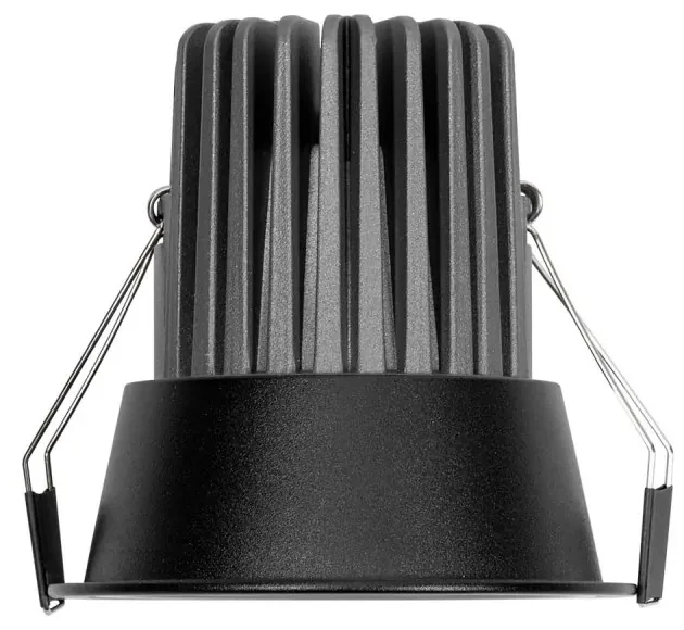 Faro da Incasso 18W Foro Ø90mm Nero IP40 CCT BRIDGELUX LED 3 Parabole Colore Bianco Variabile CCT