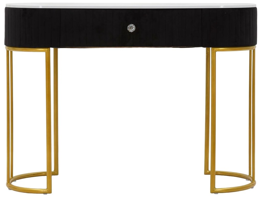 Console Montpellier Elegante Nera 100x43x74 cm