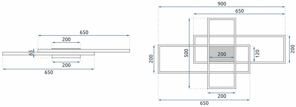 Plafoniera moderna a led + TELECOMANDO APP660 Bianco