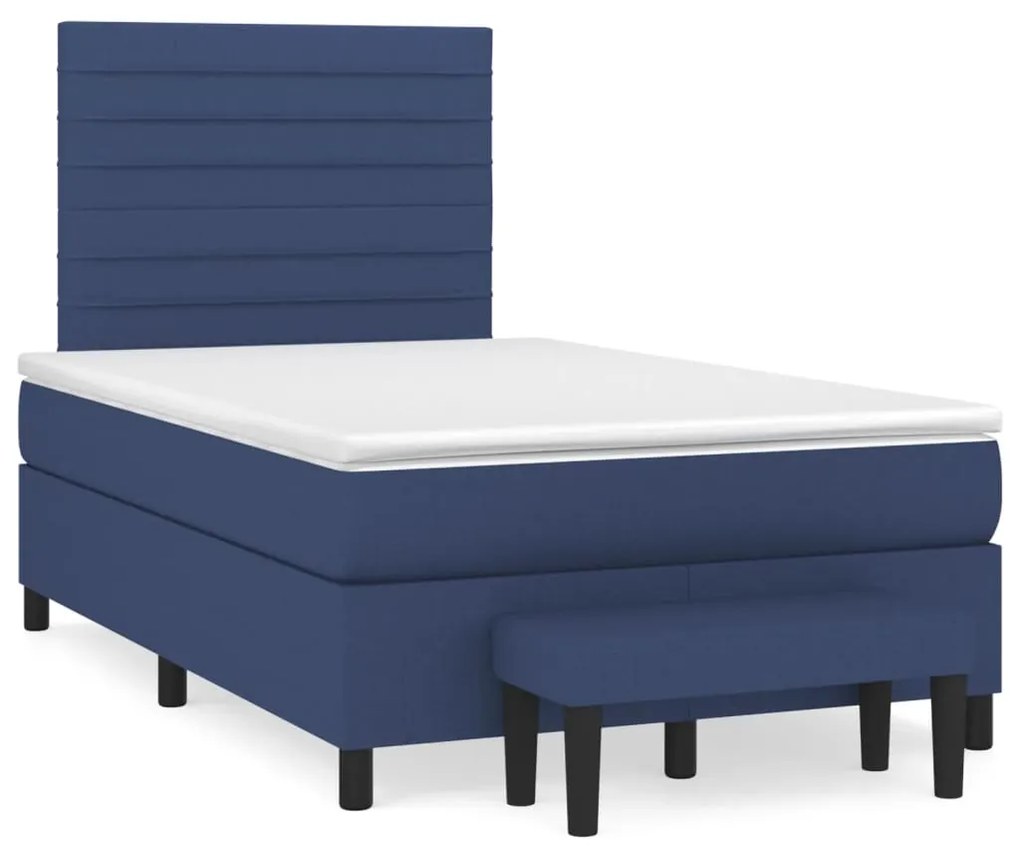 Giroletto A Molle Con Materasso Blu 120x190 Cm İn Tessuto /