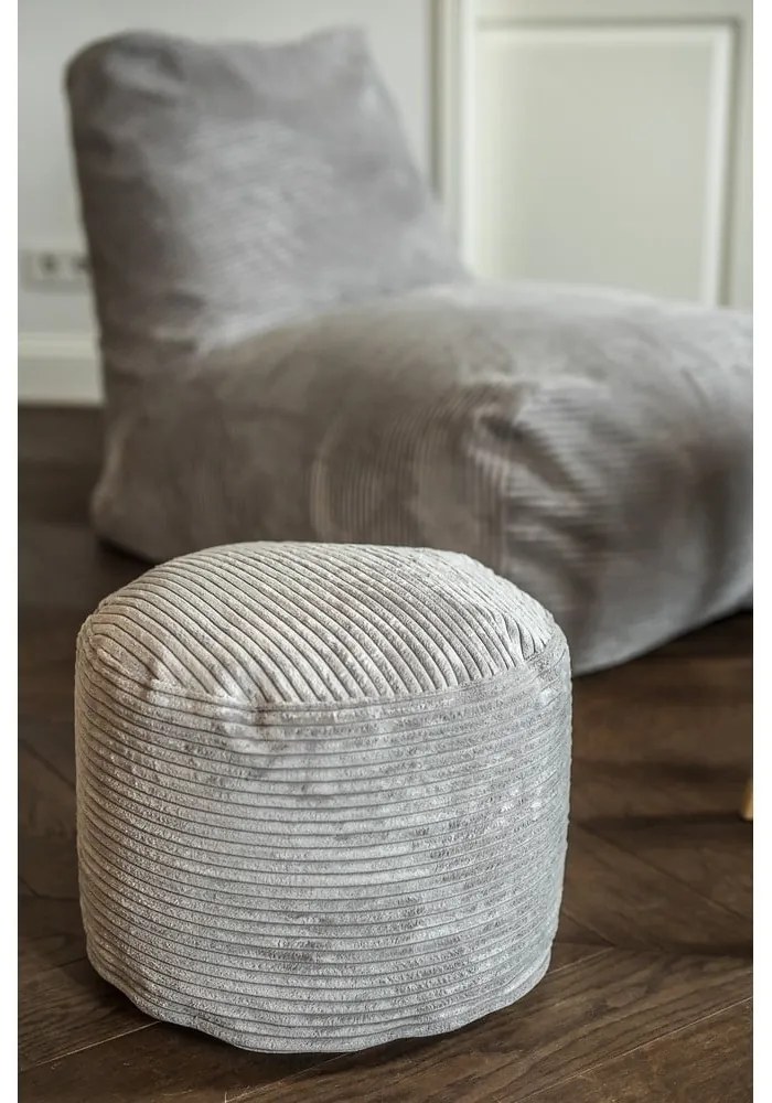 Puof a sacco marrone con rivestimento in velluto a coste Mini – SLOWDOWN