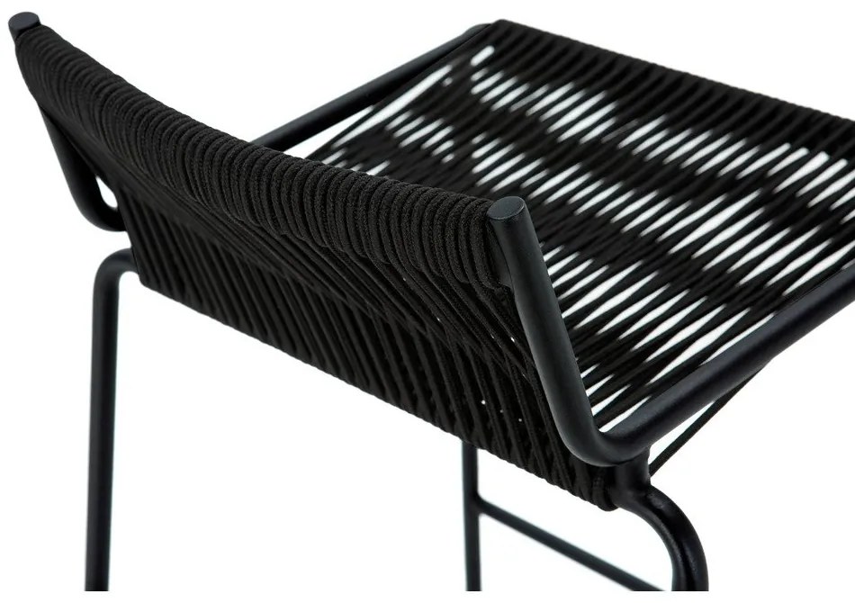 Sgabello da bar nero in metallo (altezza della seduta 65 cm) Emily – Marckeric