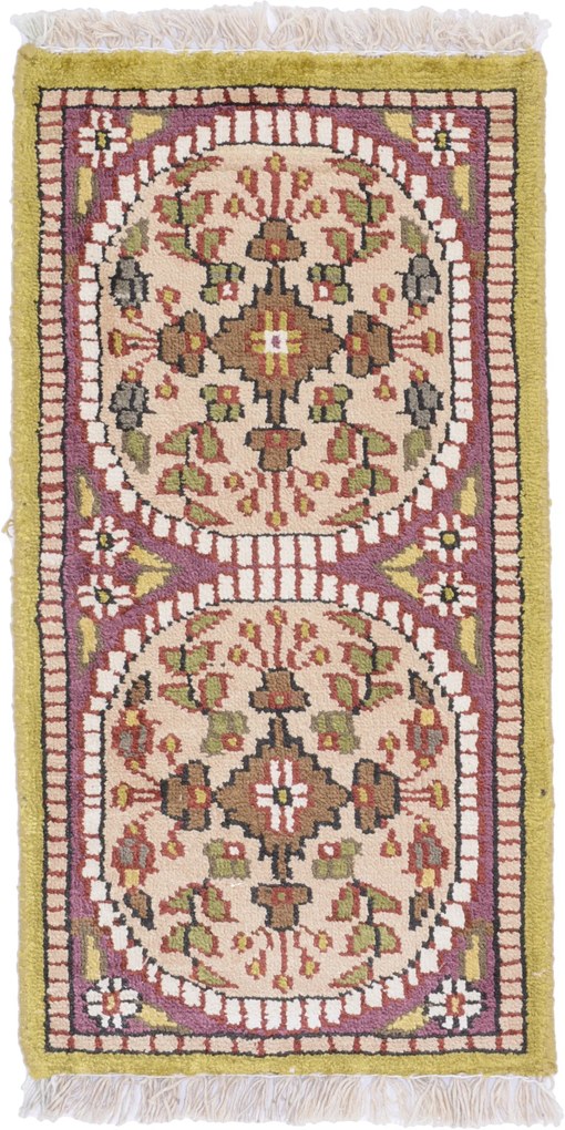 Agra Tappeto orientale 30 x 60 (Indian) Annodato A Mano