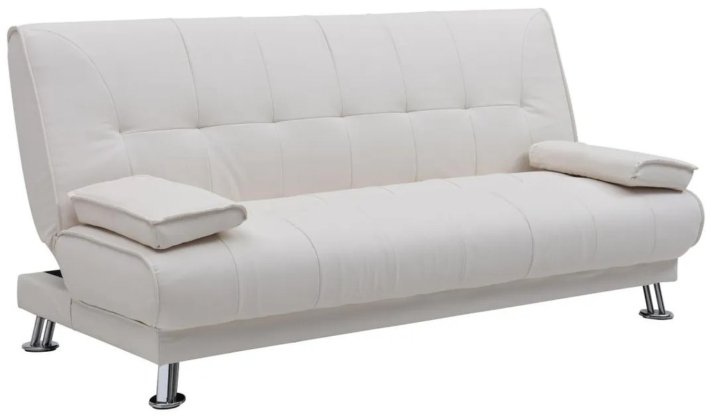 Divano letto clic clac in similpelle Bianco - MAXIME