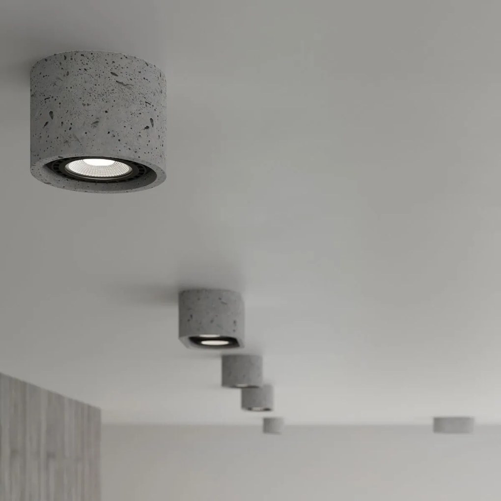 Lampada da soffitto in Cemento BASIC 1 Grigia AR111