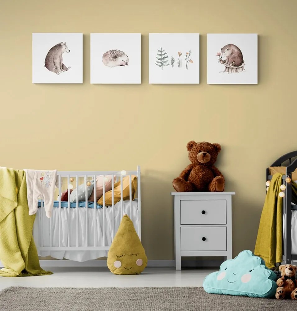 Set di quadri – Animali del bosco in stile minimalista