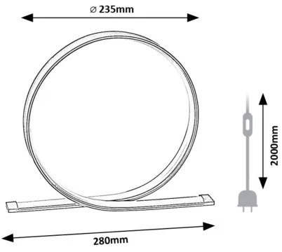 Rabalux 74210 - Lampada da tavolo LED AZULA LED/5W/230V 4000K nero