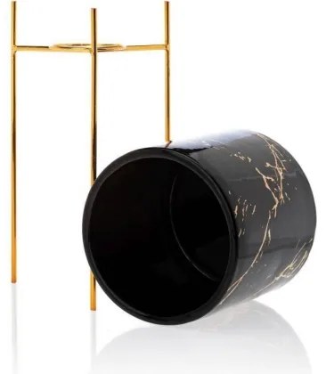 Portafiori NILA 32,5x13 cm nero/oro