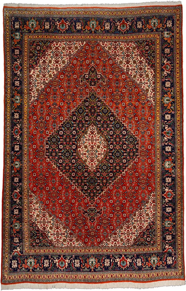 Bidjar Tappeto 310 x 210 Rosso (Iran) Annodato A Mano