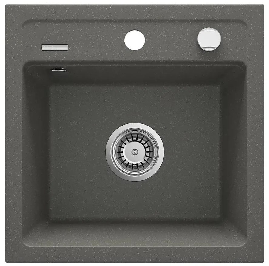 Deante ZQZ_T103 - Lavello da cucina ZORBA 44x44 cm granito/antracite