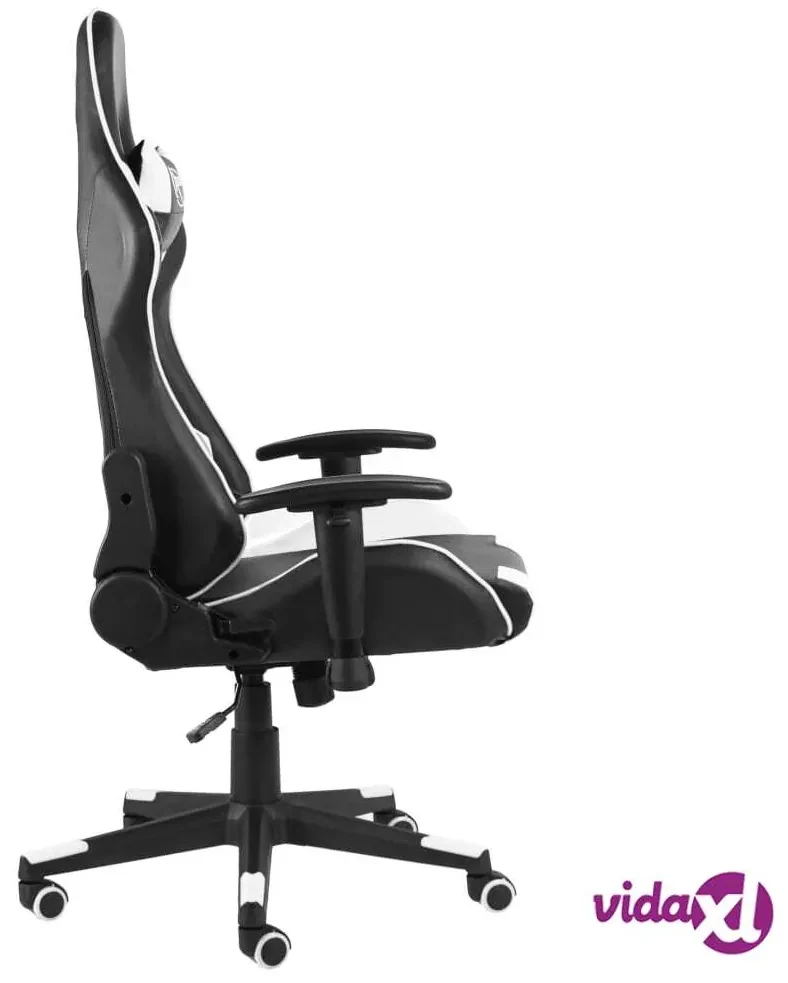 vidaXL Sedia da Gaming Girevole Bianca in PVC