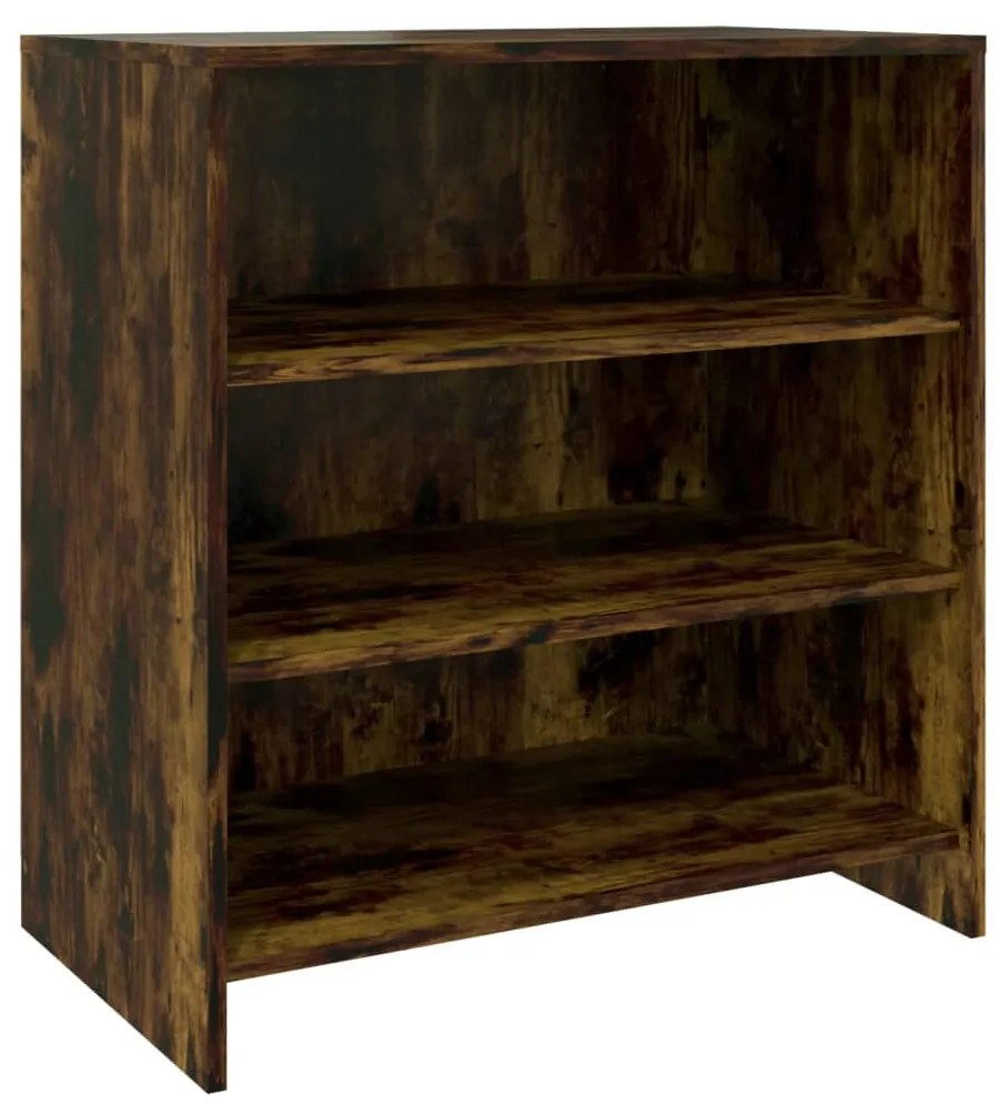 Credenze 2 pz rovere fumo in legno multistrato