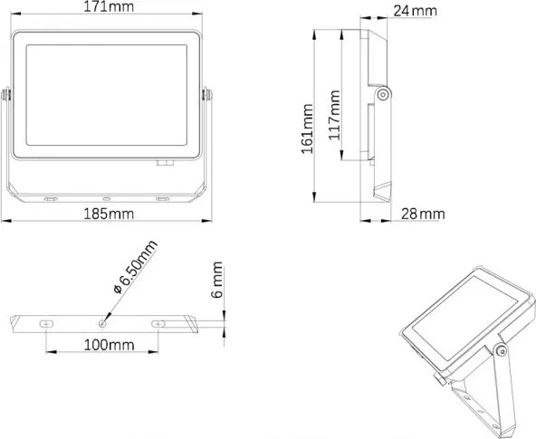 Philips - Proiettore LED da esterno PROJECTLINE LED/30W/230V IP65 4000K
