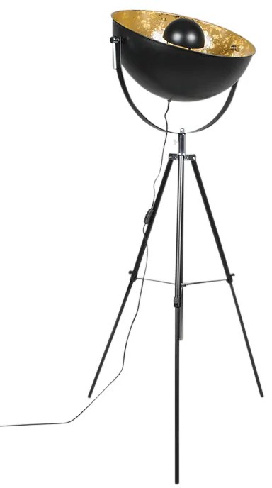 Lampada da terra a treppiede industriale nera - Magna 50 Eglip