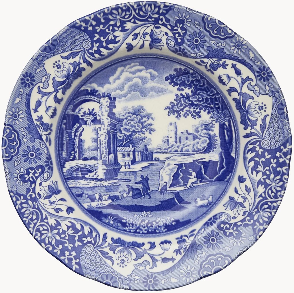 Set di 4 piatti fondi Blue Italian
