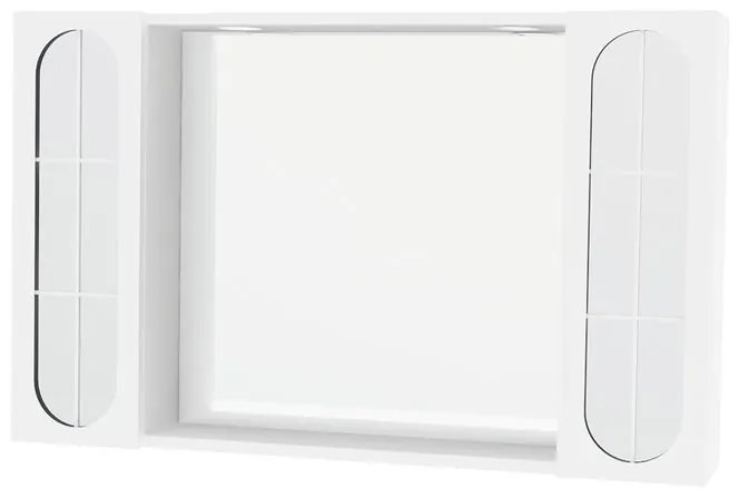 Pensile con luce Classica bianco lucido L 92 x H 57 x P 15.5 cm