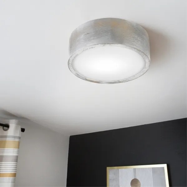 Brilagi - Plafoniera PINO 1xE27/15W/230V pino/argento diam. 27,5 cm