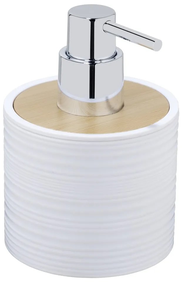 Dispenser per sapone bianco opaco in plastica 350 ml Lyon – Allstar