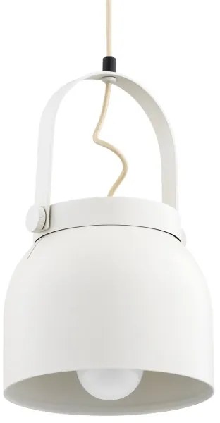 Argon 8280 - Lampadario a sospensione con filo LOGAN 1xE27/15W/230V diametro 20 cm bianco