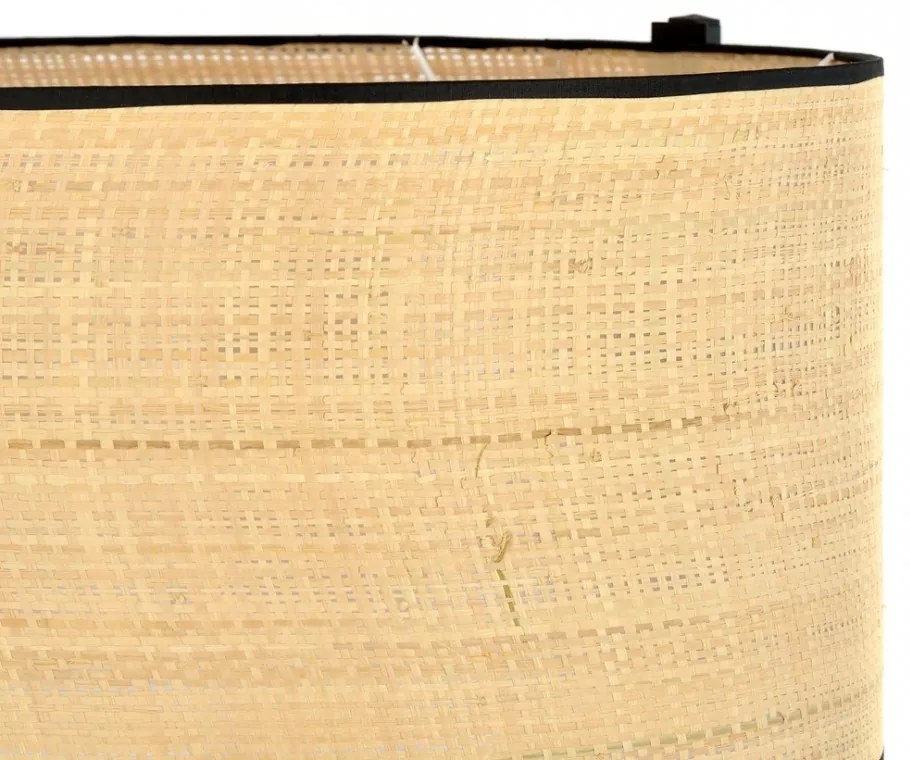 Lampada da Terra ESTRELLA LP1 in Acciaio E27 Colore del corpo Rattan