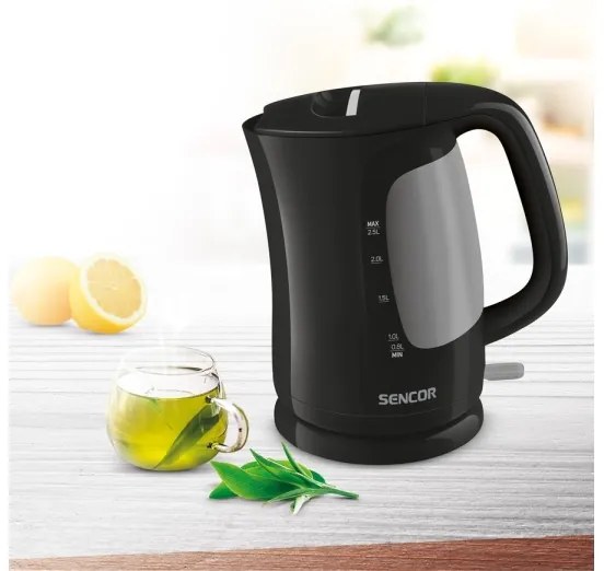 Sencor - Bollitore 2,5 l 2200W/230V nero