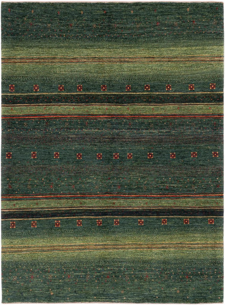 Loribaft Tappeto persiano 170x230 Verde (Iran) Annodato A Mano