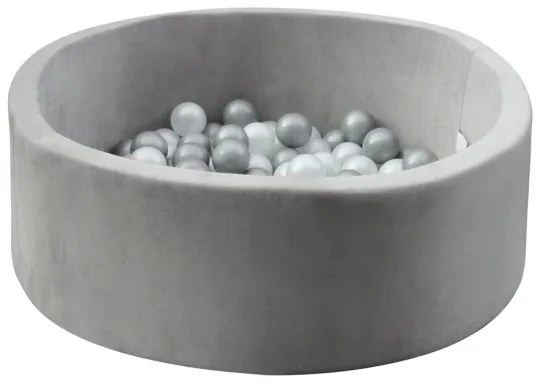 2Kids Toys - Piscina asciutta per bambini con palline, Ø 90 cm, grigio