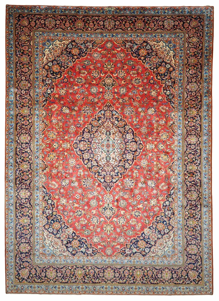 Kashan Tappeto persiano 300 x 420 Rosso (Iran) Annodato A Mano
