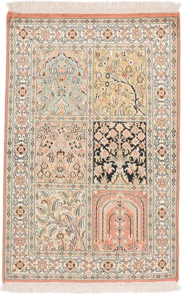 Cashmere Silk Tappeto 100x60 (Indian) Annodato A Mano