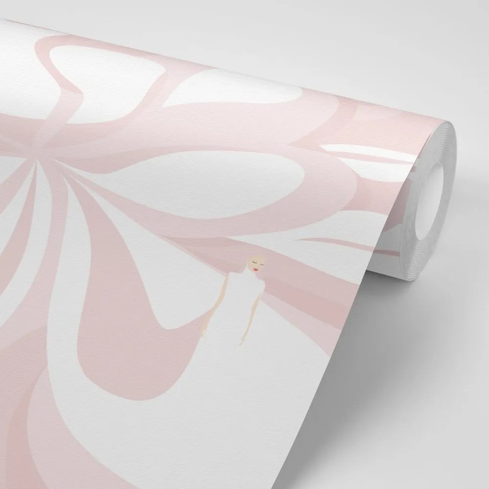 Carta da parati – Astrazione femminile in rosa