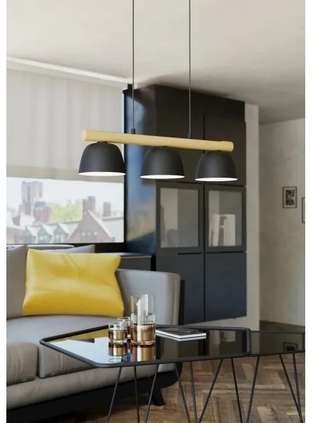 Eglo 43739 - Lampadario a sospensione con filo SHERBURN 3xE27/40W/230V