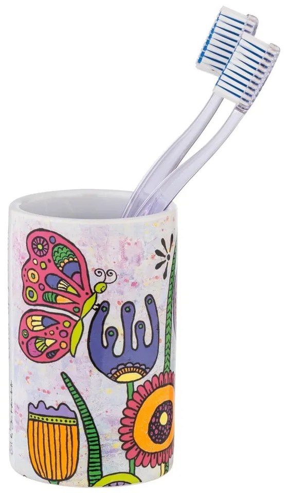 Tazza in ceramica per spazzolini da denti Rollin'Art Full Bloom - Wenko