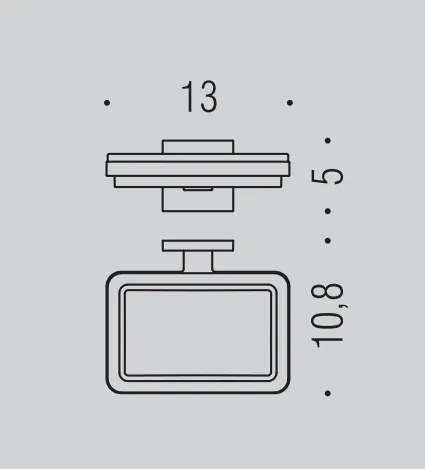 Colombo Design Basiq B37010nm Porta Sapone A Parete Nero Opaco Vetro Acidato Naturale