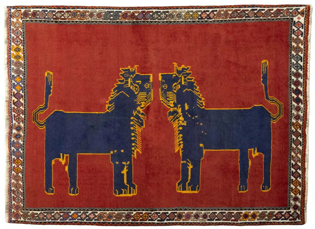 Gabbeh Tappeto persiano 180x130 Rosso (Iran) Annodato A Mano