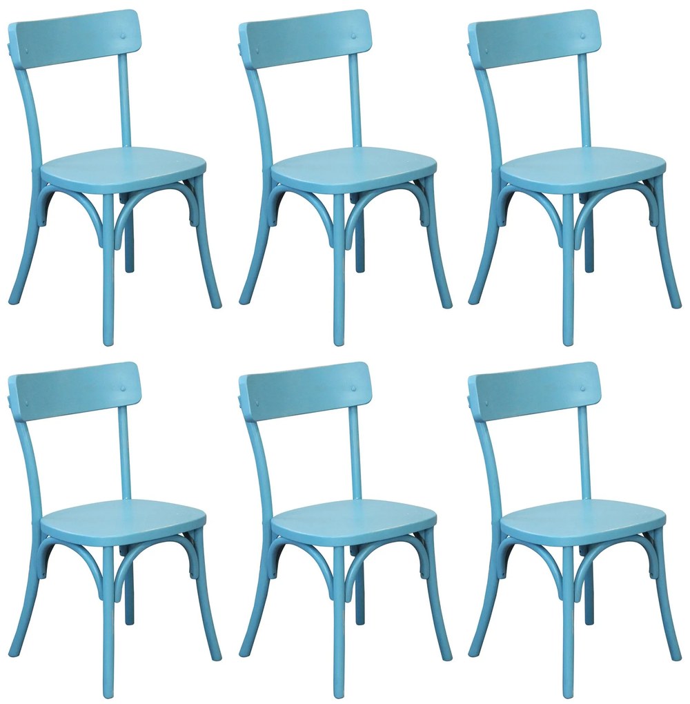 CHELSEA - set 6 sedie in legno di olmo