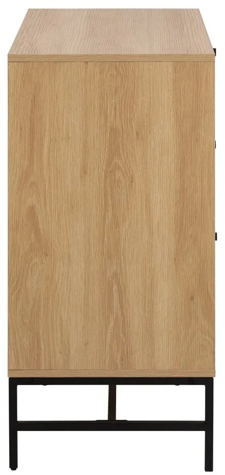 Cassettiera effetto rovere in colore naturale 81x80x40 cm Albany - Actona