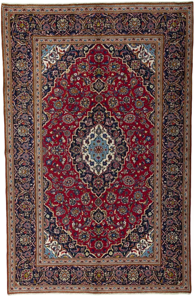 Kashan Tappeto persiano 310 x 200 Rosso (Iran) Annodato A Mano