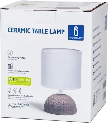 Aigostar - Lampada da tavolo 1xE14/40W/230V marrone/bianco