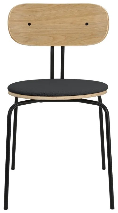 Sedia da pranzo nero-antracite Curious - UMAGE