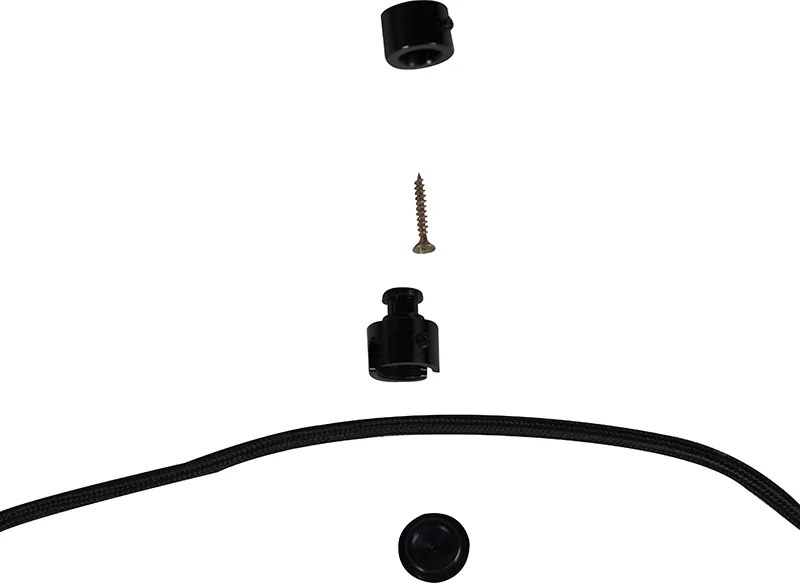 Lampada a sospensione nera con paralume marrone e interno bianco 31,5 cm 3 luci - Cava