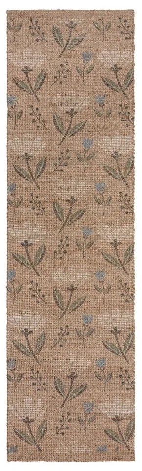 Runner in misto juta tessuto a mano di colore naturale 60x230 cm Arriana - Flair Rugs