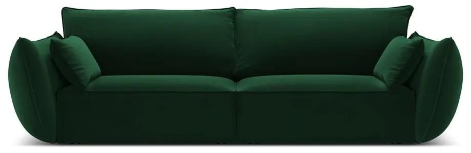 Divano verde scuro con rivestimento in velluto 208 cm Vanda – Mazzini Sofas