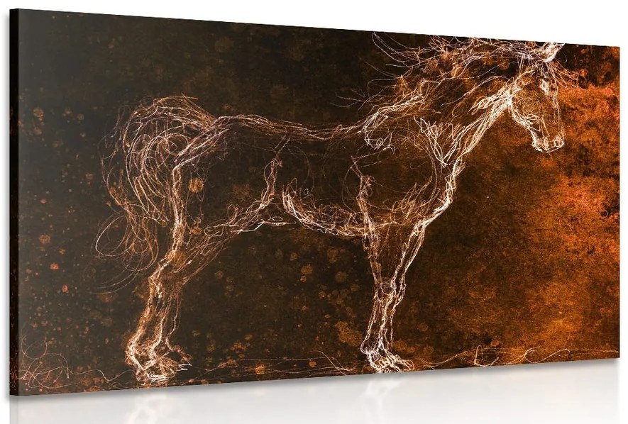 Quadro su tela – Cavallo astratto