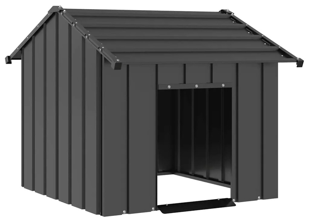 Casetta Per Cani Con Tetto 85x107x81 Cm Acciaio Zincato /
