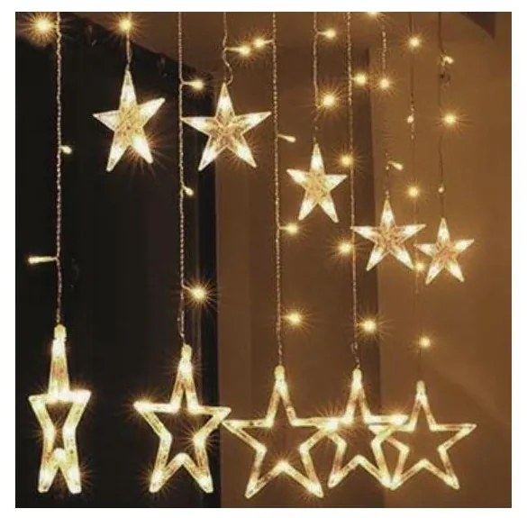 Brilagi - Tenda da esterno natalizia LED 123xLED/3xAA/USB 3m IP44 bianco caldo